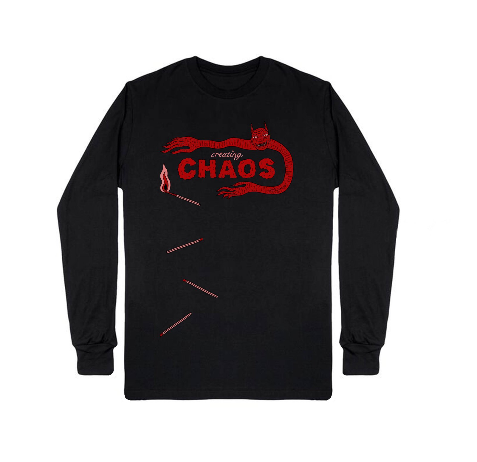 Polly Nor — Creating Chaos Long Sleeve T-shirt by Polly Nor